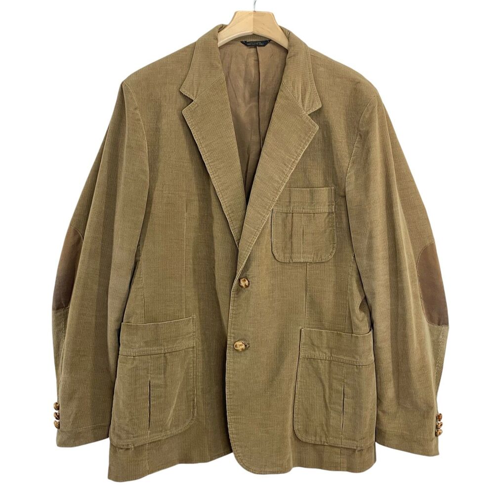 Vintage Levi's Panatela Corduroy Blazer Mens 44R Elbow Patch Sport Coat Jacket